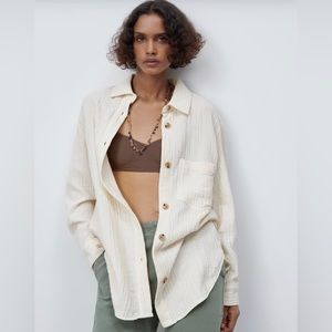 Zara oversized textured overshirt